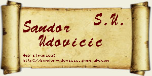 Šandor Udovičić vizit kartica